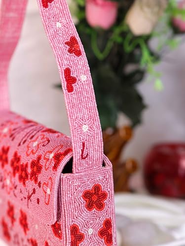 SWISNI Women's Western Beaded Bag – Trendy Handcrafted Clutch with Beaded Embellishments, Ideal for Parties, Cocktails & Evening Outfits