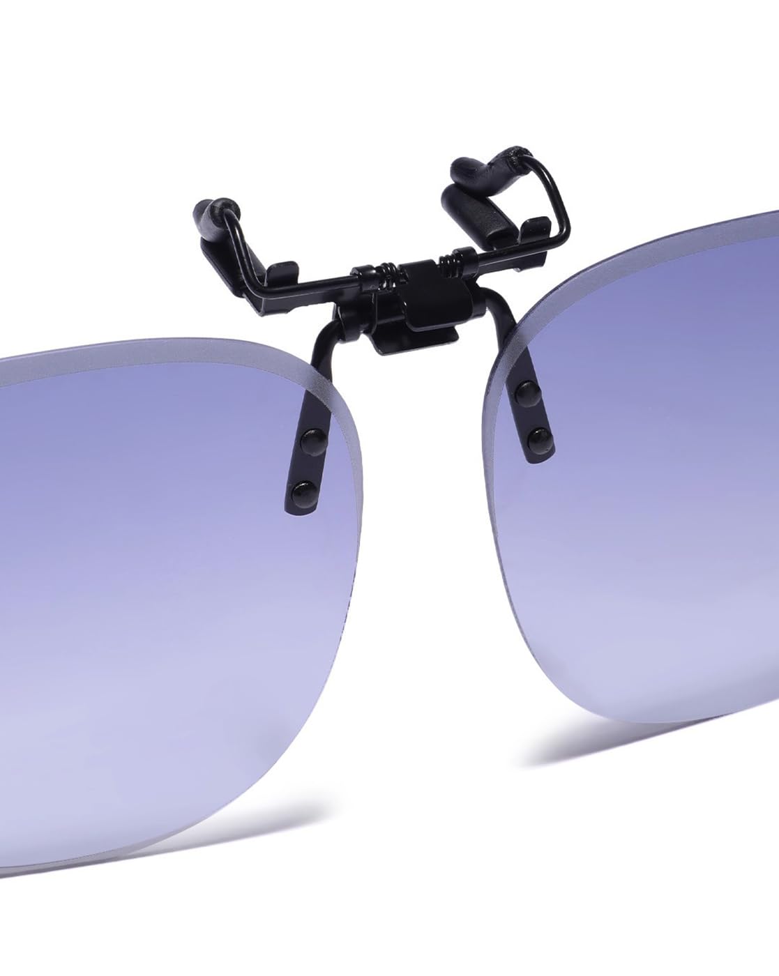 Carlton London Black & Grey Toned Polarised Lens Sunglass Clip for unisex