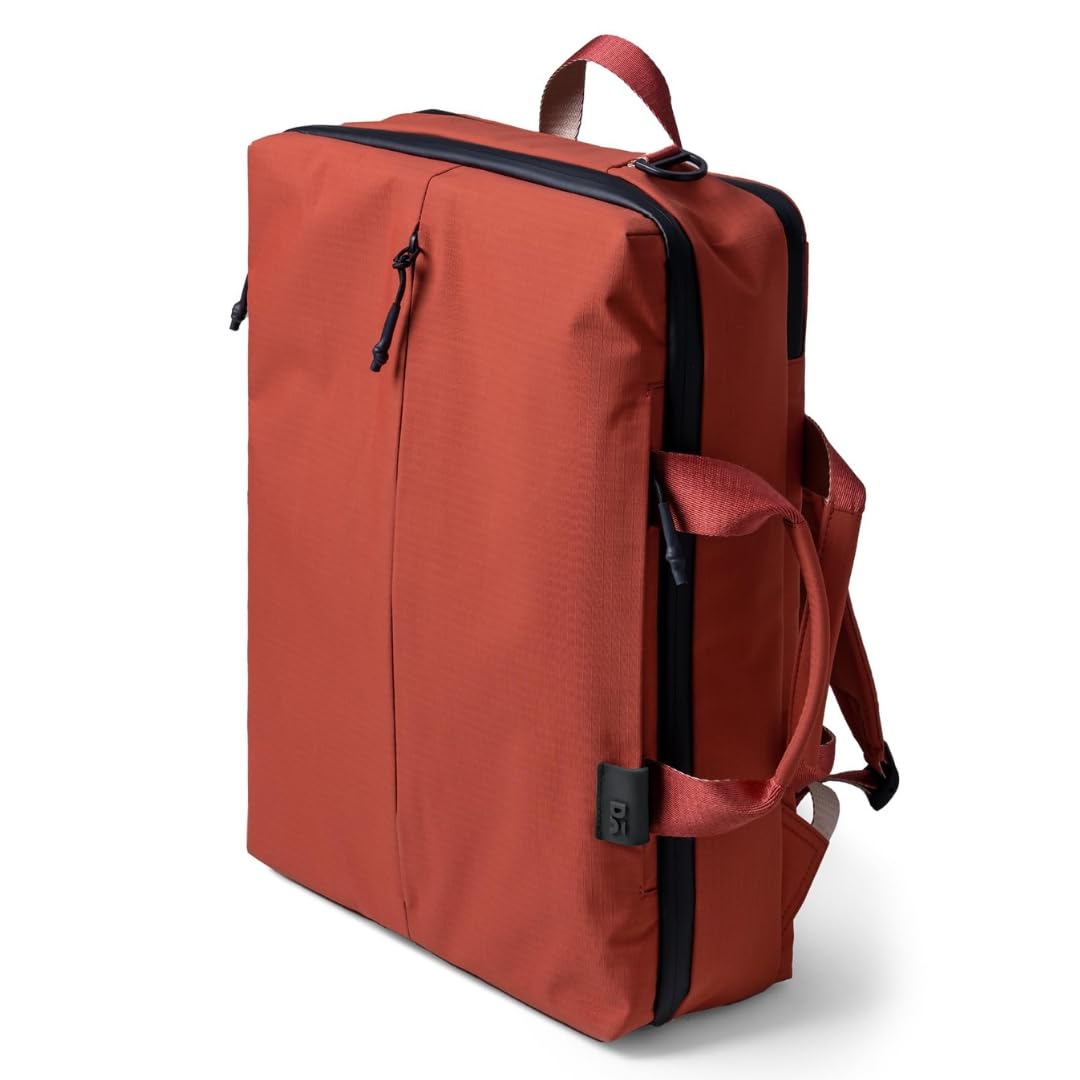 DailyObjects Pivot Briefpack Bag for Men and Women|Fits 13/14/15.6 inch Laptop/Macbook Pro/Air|Lightweight|Stylish Messenger Backpack|Office/Daily Use/Travel|Multi Pocket|Adjustable Strap (Red)
