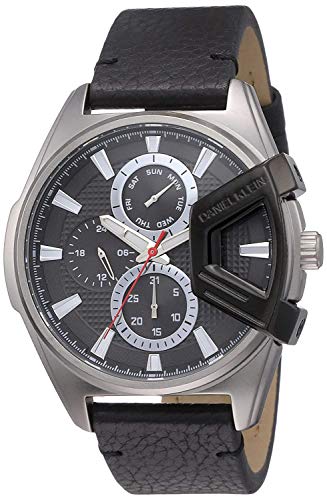 Daniel Klein Leather Analog Black Dial Men's Watch-Dk12158-1