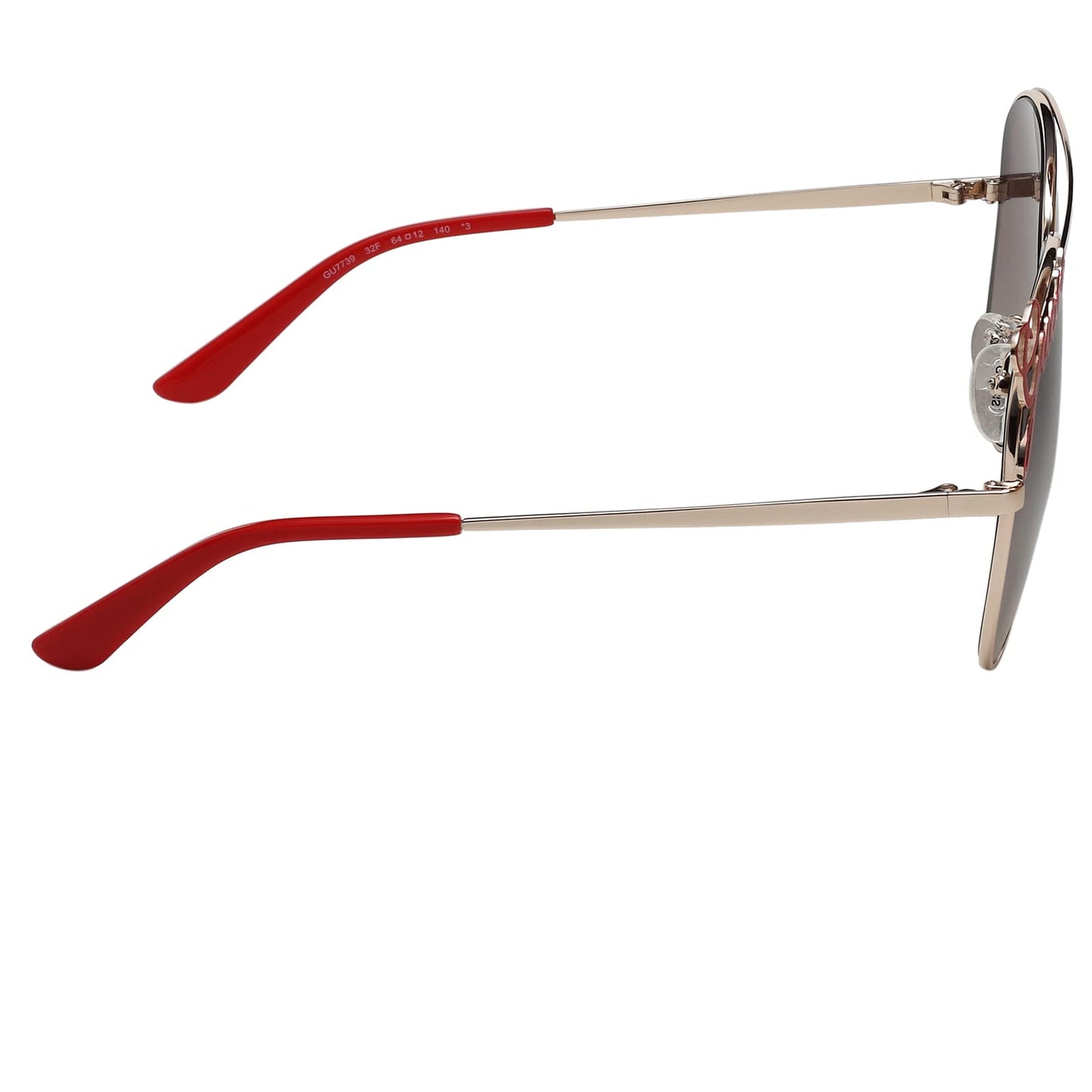 GUESS Gradient Aviator Unisex Sunglasses - (GU7739 32F 64 S |64| Brown Color Lens)