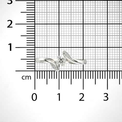 VALANOVA Sterling Silver & Certified Lab Grown Diamond 0.15cts | Ring For Women/Girls | Stylish & Elegant | VGR0146 | Ring Size: 10