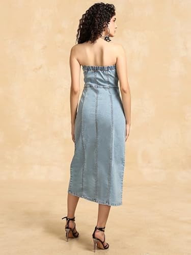 Kazo Jackson Midi Dress Blue