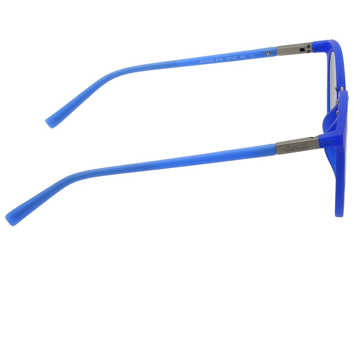 GUESS Women's Gu3022 Matte Blue/Blue Oval Non-Polarized Sunglasses, One Size