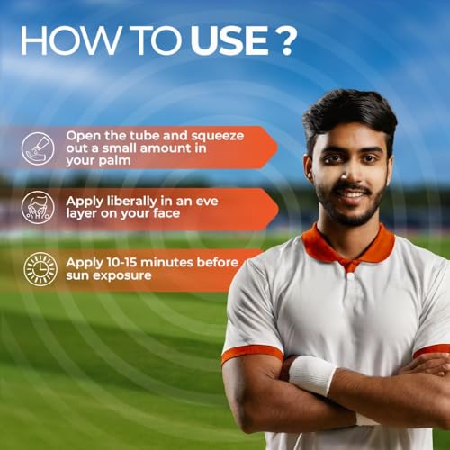 Elemnt Brown Zinc Sunscreen for Cricketers | SPF 50 Zinc Suncream, Broad Spectrum PA+++ with Aloe Vera | Formulated For Heavy Sun Exposure | Water Resistant Sunscreen for Cricketers & Sports | Men & Women - 25gm