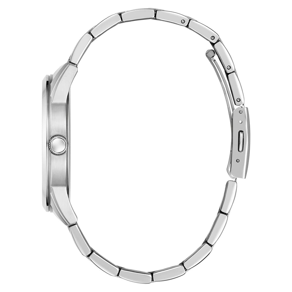 GUESS Stainless Steel Analog Black Dial Men's Watch-Gw0804G2, Band Color:Silver