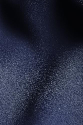 Women Navy Solid Calf Length Formal Dress