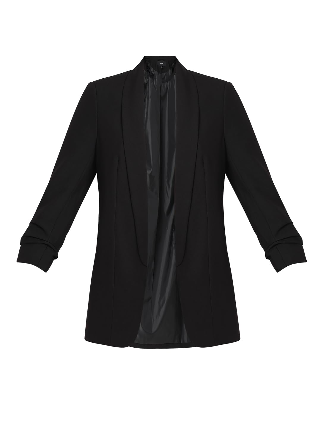 VERO MODA Women Solid Black Relaxed Fit Single Breasted Blazer