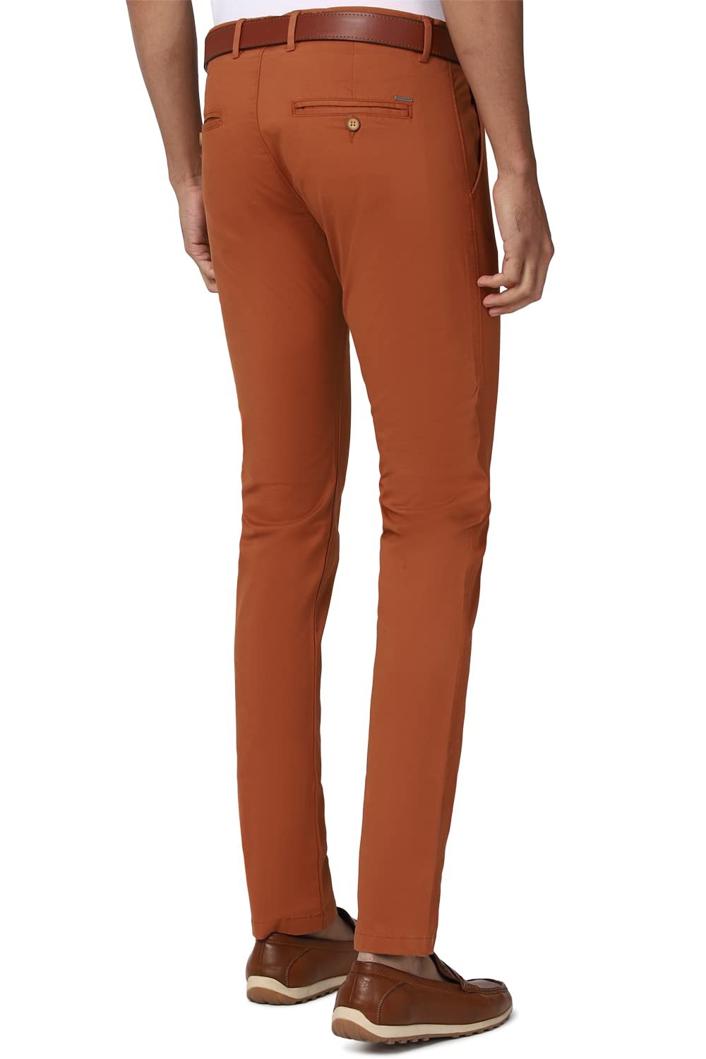 Peter England Brown Solid Trouser