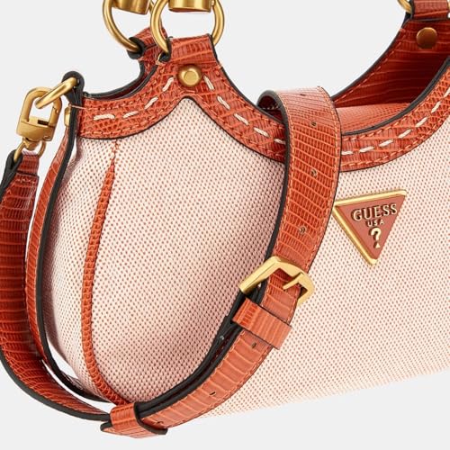 Guess Printed Orange Women Handbag