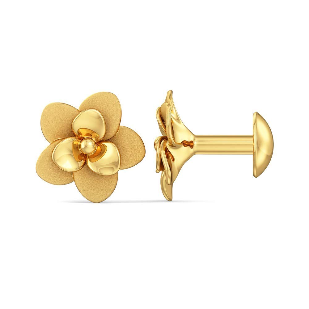 Joyalukkas Impress Collection 22k Yellow Gold Stud Earrings for Women