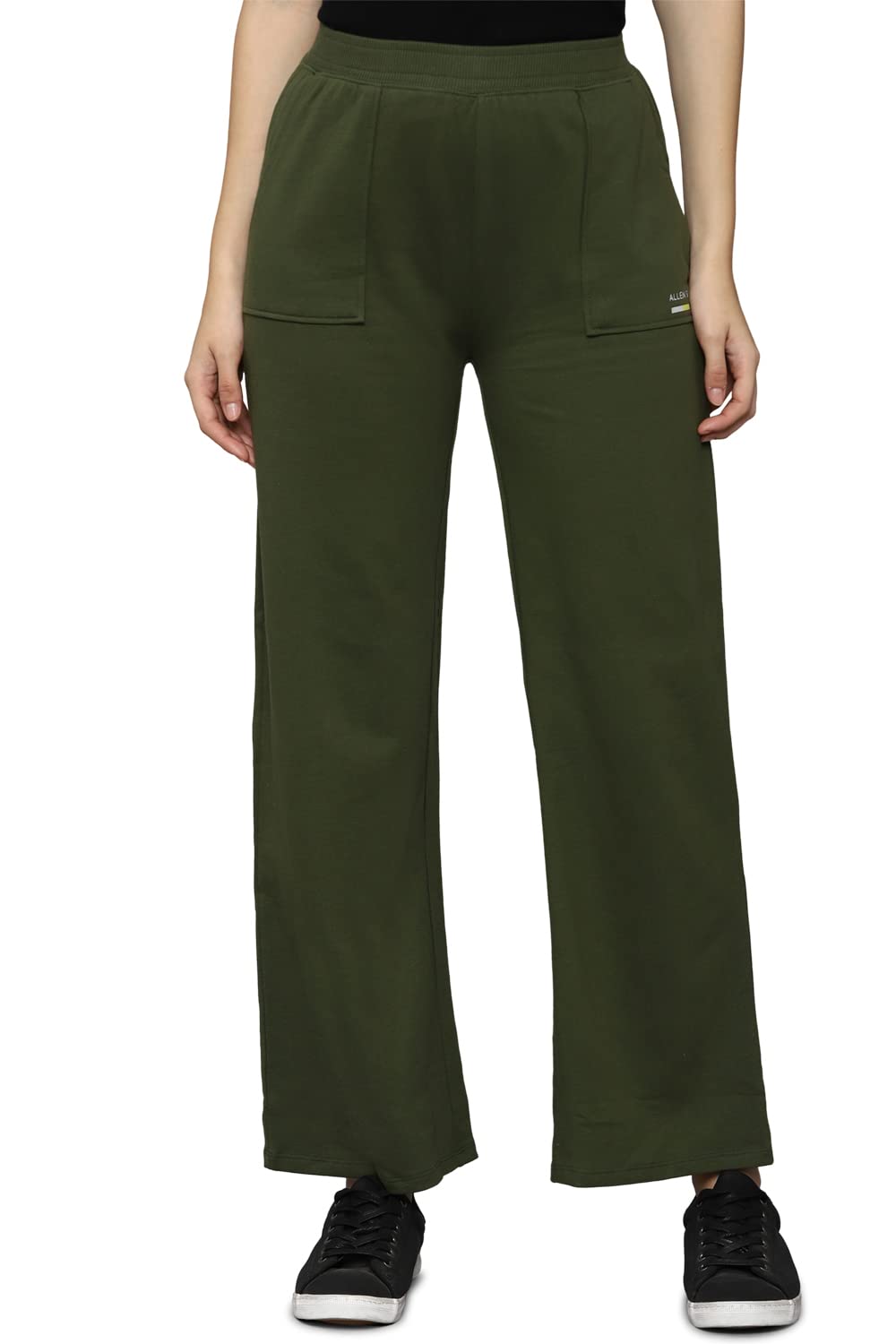 Allen Solly Women's Regular Casual Pants (Green) - SaumyasStore