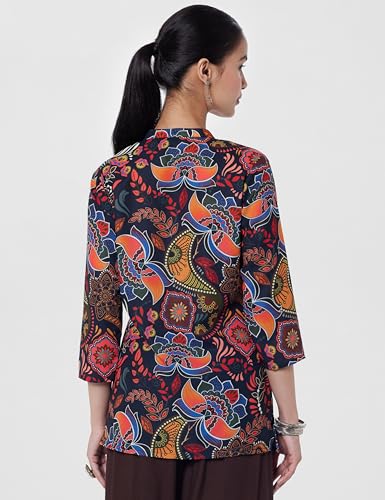 Soch Womens Black Crepe Ethnic Motifs Tunic