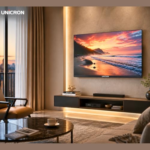 UNICRON 24 Inch Android Smart TV, HD LED Television with Bazeless Frame, 30 Watt Sound Speaker, WiFi Enabled & IPS A+ Display Panel HDR Support & Mobile Screencast