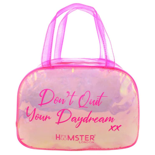 HAMSTER London Shiny Boston Bag, Handbag for Womens, Girls (Pink, Size: 32X12X25 cm)