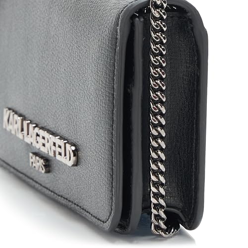 Karl Lagerfeld Paris Maybelle Zip Wallet, Black/Gunmetal, One Size, Maybelle Zip Wallet