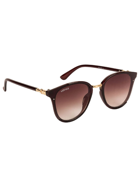 Voyage UV Protected Cateye Sunglasses for Women's(Brown Frame | Brown Lens | B6101MG3176)