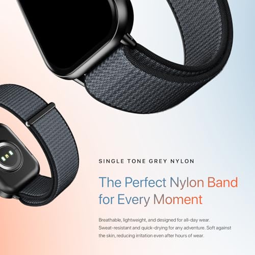 Fire-Boltt Newly Launched Ninja Call Pro Max Nyluxe Smart Watch 2.01 inch Display, Bluetooth Calling, 120+ Sports Modes, Health Suite, Voice Assistance (Charcoal Grey)