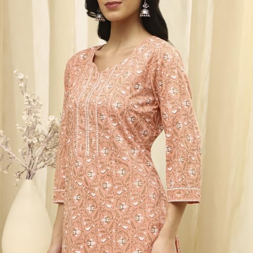 BIBA Women's Assorted Cotton Hand Block Print Unstitched Suit Set