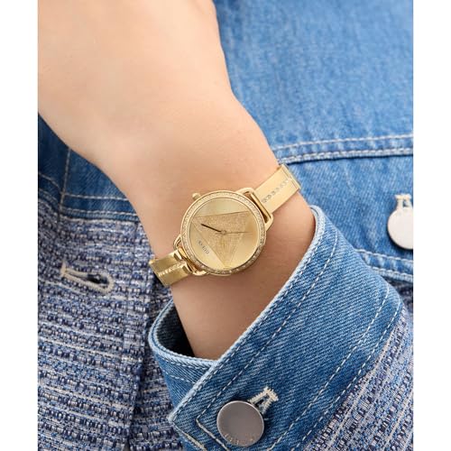 GUESS Tri Bellini Champagne Round Dial Analog Women's Watch - GW0914L2