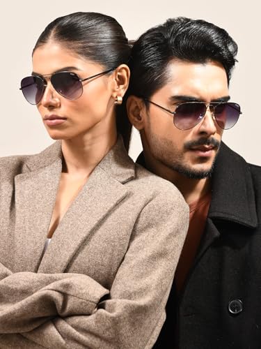 IDEE Ide Famewear Men-Women Aviator Sunglasses Grey Frame Grey Lens Large