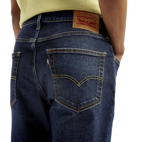 Levi's Men's 541 Navy Blue Tapered Fit Mid Rise Jeans