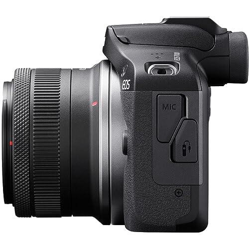 Canon EOS R100 Mirrorless Camera with 18-45mm Lens Bundled with 64GB Memory Card & Camera Bag (3 Items)