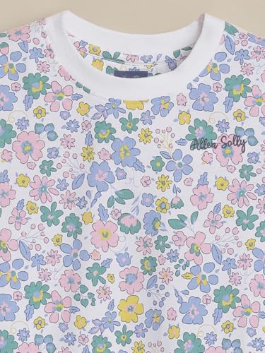 Allen Solly Girls White Print Casual Dress