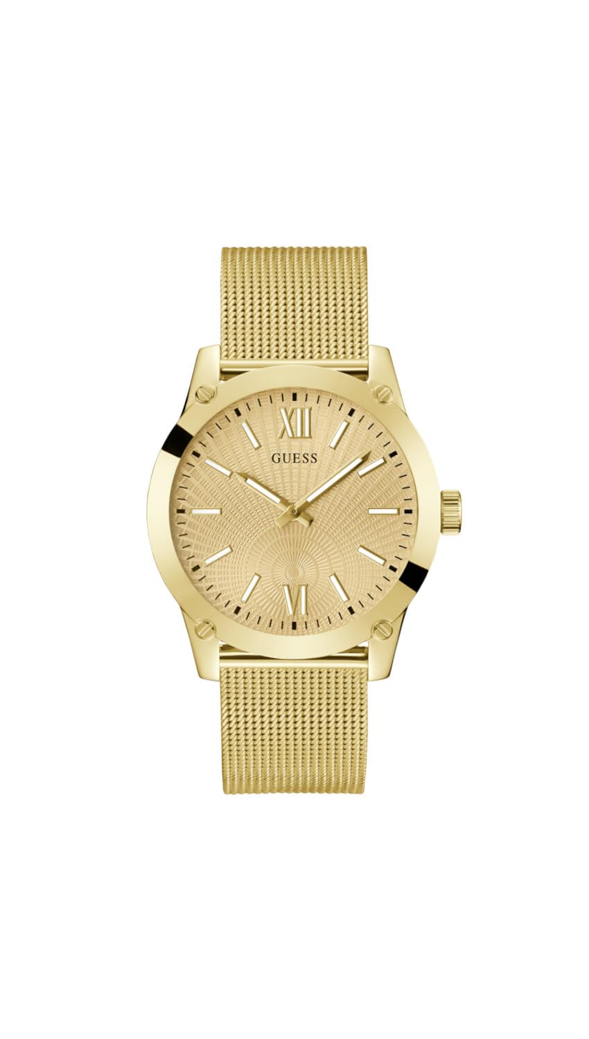 GUESS Crescent Champagne Round Dial Analog Men's Watch - GW0629G2