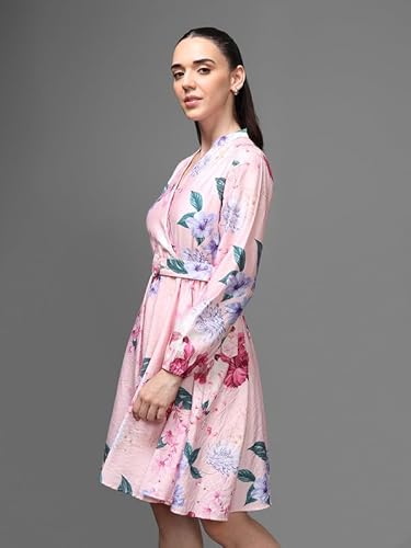 Kazo Lexington Mini Dress with Belt (Pink_L)