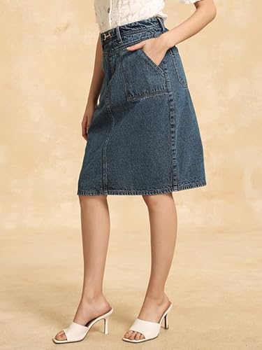 Kazo Hendrix Midi Skirt Blue