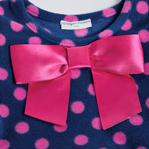Hopscotch Girls Full Sleeves Blue 2-Pc Polka Dot Bow Applique Legging Set For Age (3-4 Years)