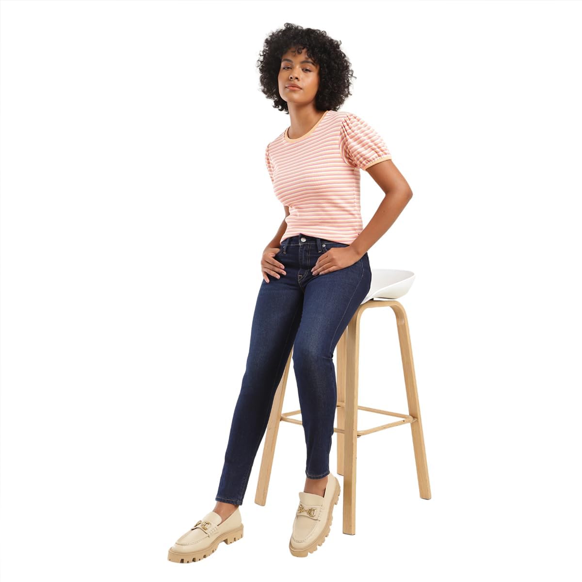 Levi's Women's 711 Skinny Fit Mid-Rise Jeans Blue