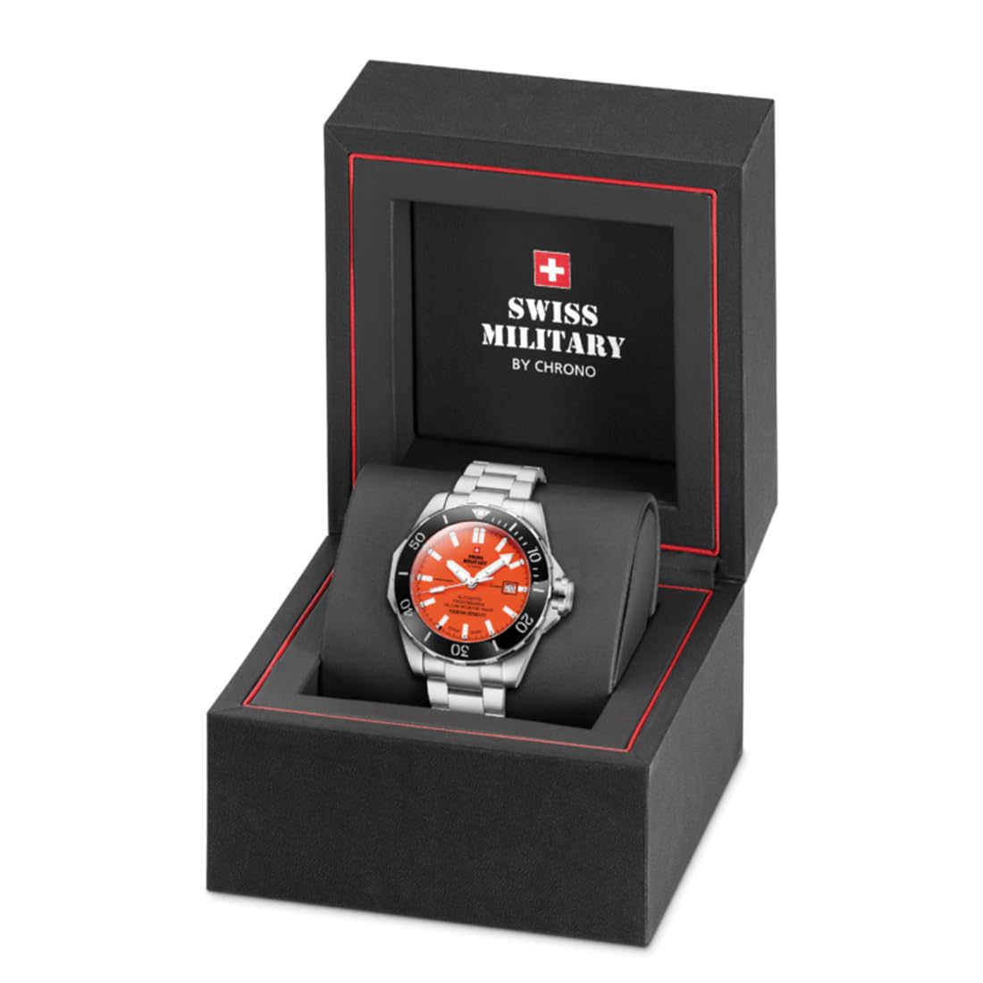 Swiss Military by Chrono Analogue Orange Dial Men's Watch-SMA34092.03