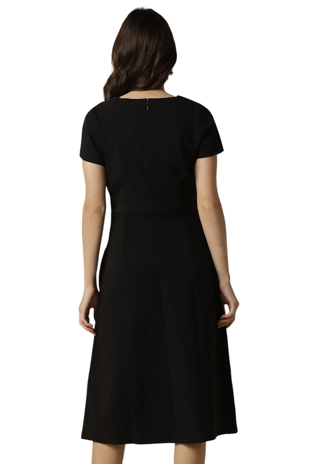 Allen Solly Women's Polyester Blend Modern Calf Length Dress