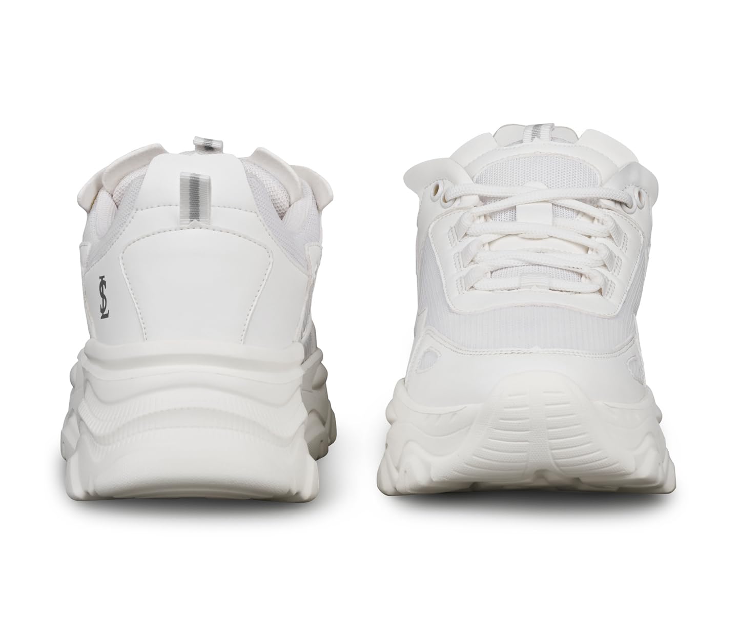 LOUIS STITCH Women’s Sneakers White | Comfortable Lightweight Walking Shoes | Stylish Casual Lace-Up Trainers for Daily Wea | LSLD-SNK-01-WH | (UK-3)