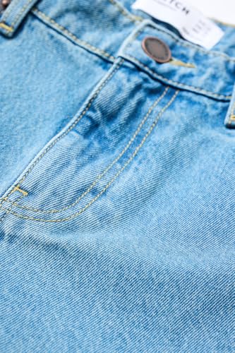 SNITCH Men Blue Jeans | Relaxed Fit Solid Pattern | 100% Cotton Smooth Texture & Durable Denim Weave | Casual & Street Wear for Everyday Comfort