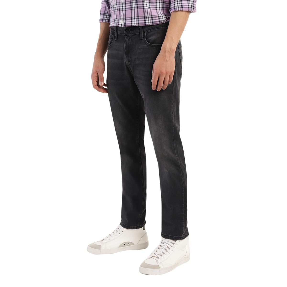 Levi's Men's 511 Slim Fit Mid Rise Light Fade Stretchable Jeans Black
