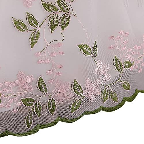 Hopscotch Girls Floral Applique Party Dress In Peach Color for Ages 2-3 Years