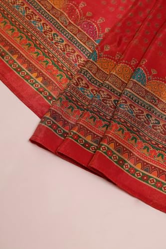 Soch Womens Fuchsia Shimmer Ethnic Motifs Suit Set With Stone Work