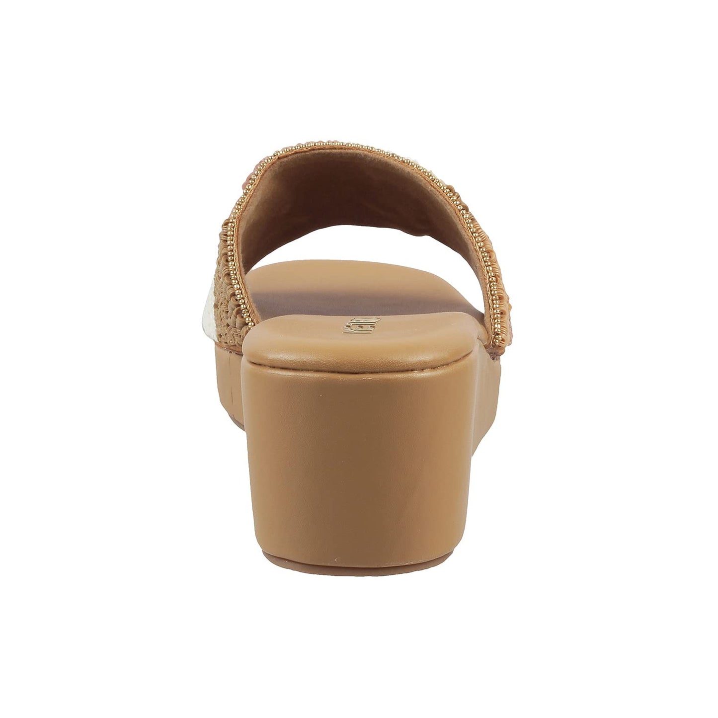 Metro Womens Beaded Antic Gold Slip Ons (Size (6 UK (39 EU))