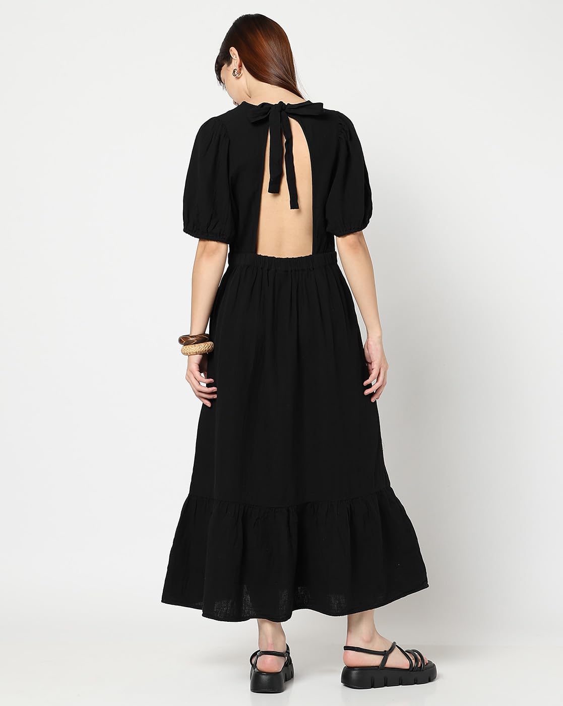 GAP Women's Cotton Classic Maxi Casual Dress (442711429_Black