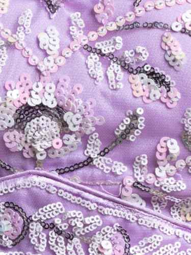 Zeel Clothing Women's Sequins Embroidered Soft Net Designer Lehenga Choli with Dupatta (5126-Lavender-Womens-Lehenga-Choli-Latest; Free Size) (Lavender)