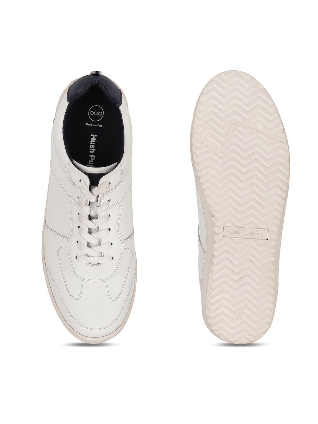 Hush Puppies Men's Lace-up Sneaker - WHITE (7 UK) (8511099)