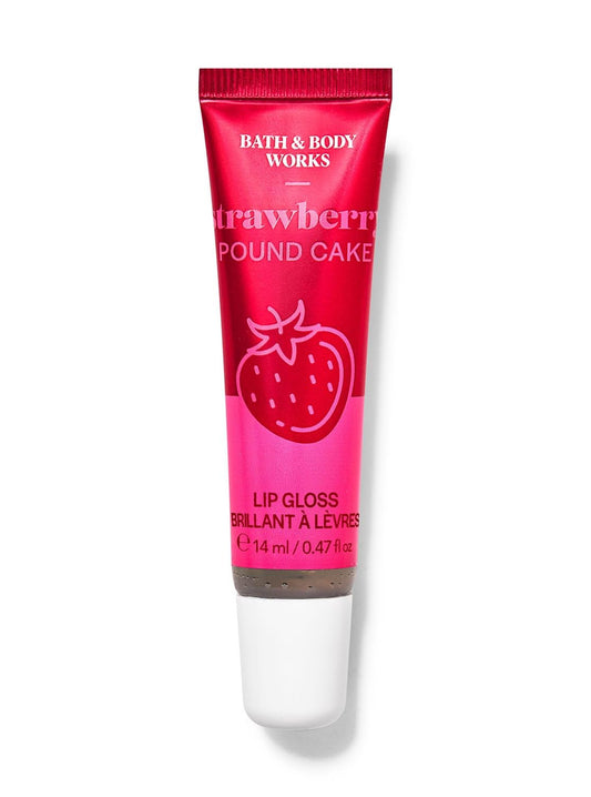 Bath and Body Works Strawberry Pound Cake Lip Gloss | 14 ml / 0.47 fl oz | Lip Gloss| Fragrance | For Men & Women