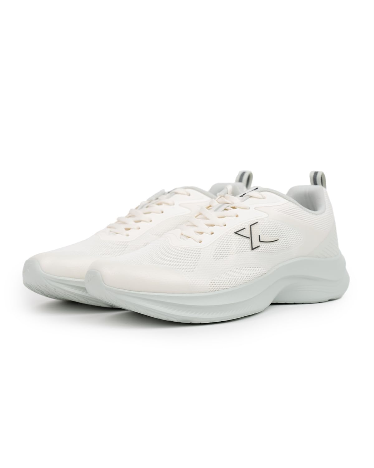 XTEP Mass Life Series Textile Upper IP Outsole Running Shoes for Men, Canvas White/Gray