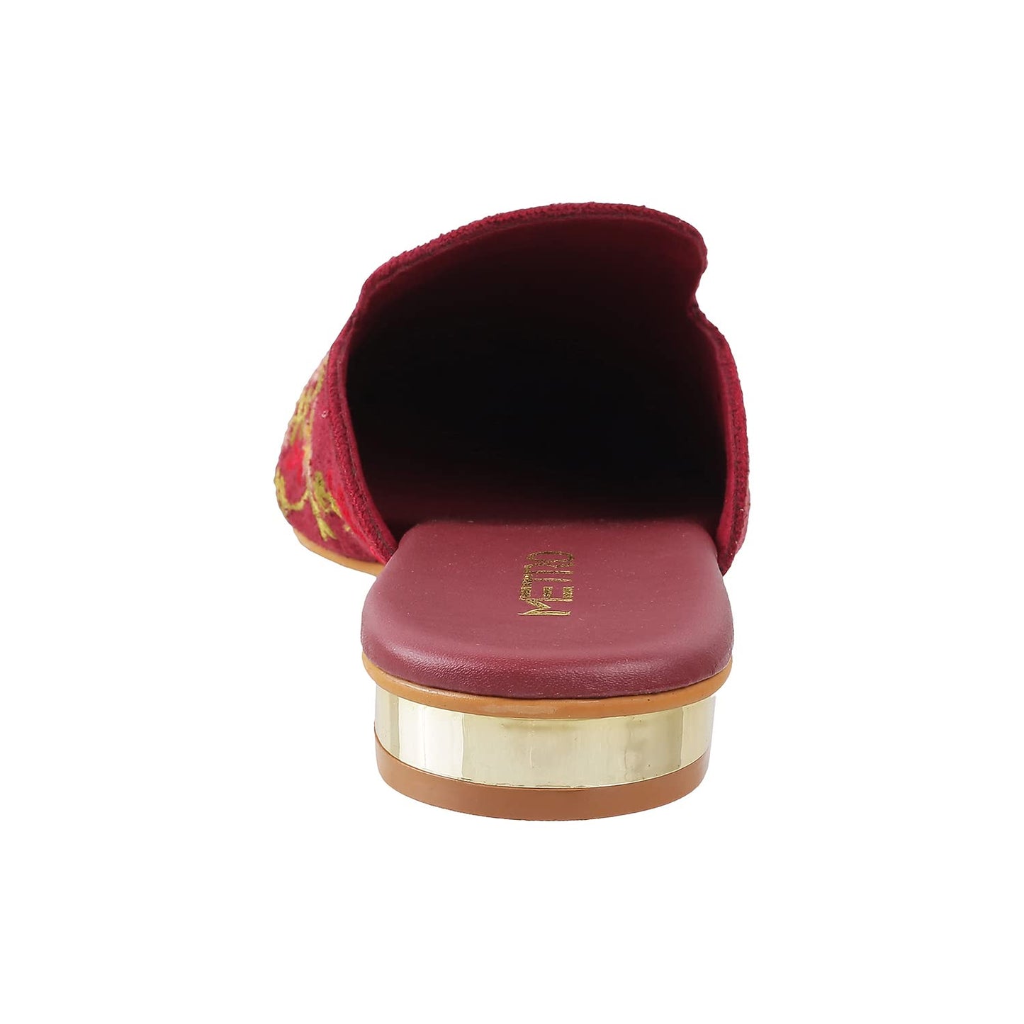 Metro Womens Beaded Maron Slip Ons (Size (3 UK (36 EU)) Maroon - SaumyasStore