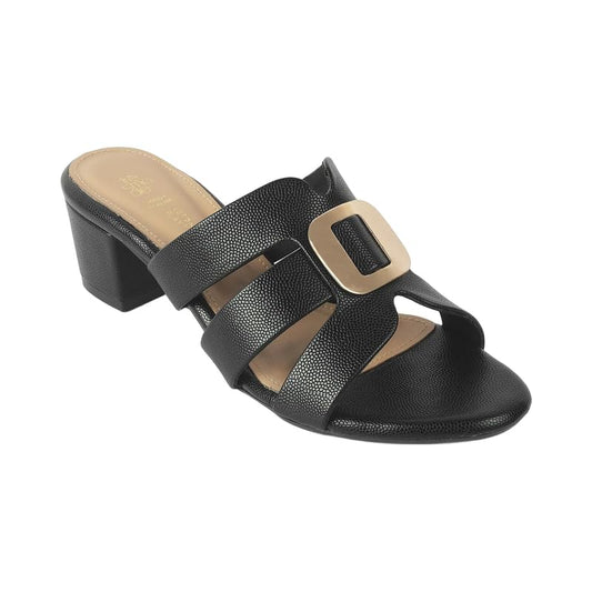 tresmode Tangle Women's Black Dress Block Heel Sandals in Size 4 UK / 37 EU