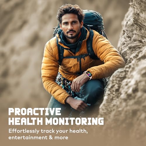 itel Alpha 2 51.05mm (2.01") LCD Display Smart Watch, 480 Nits Brightness, 7 Days Battery Life, Heart Rate & Blood Oxygen Monitoring, IP68 Waterproof with Multisport Modes (Rose Gold)