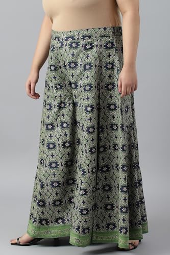 W for Woman Women's Regular Divided Skirt (22AUW62108G-119796_Dark Blue_2XL)